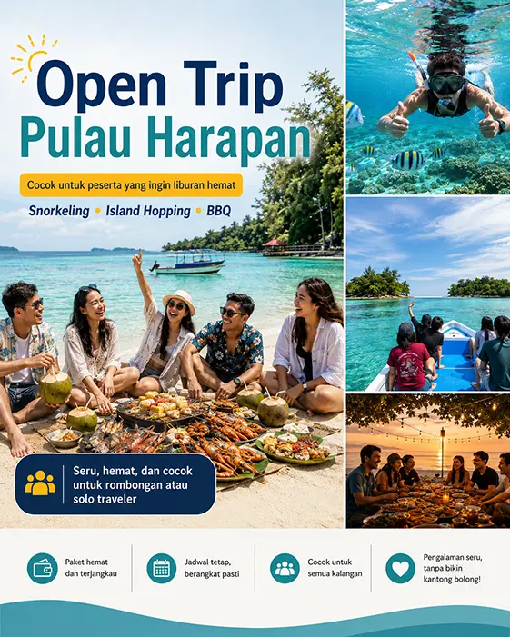 Open Trip Pulau Harapan 2 hari 1 malam dari Muara Angke